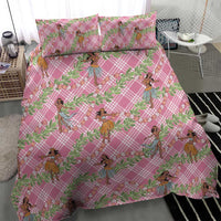 Lokelani Pink Palaka Hula Girls Seamless Hawaii Aloha Bedding Set - Polynesian Pride