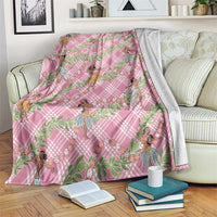 Lokelani Pink Palaka Hula Girls Seamless Hawaii Aloha Blanket - Polynesian Pride
