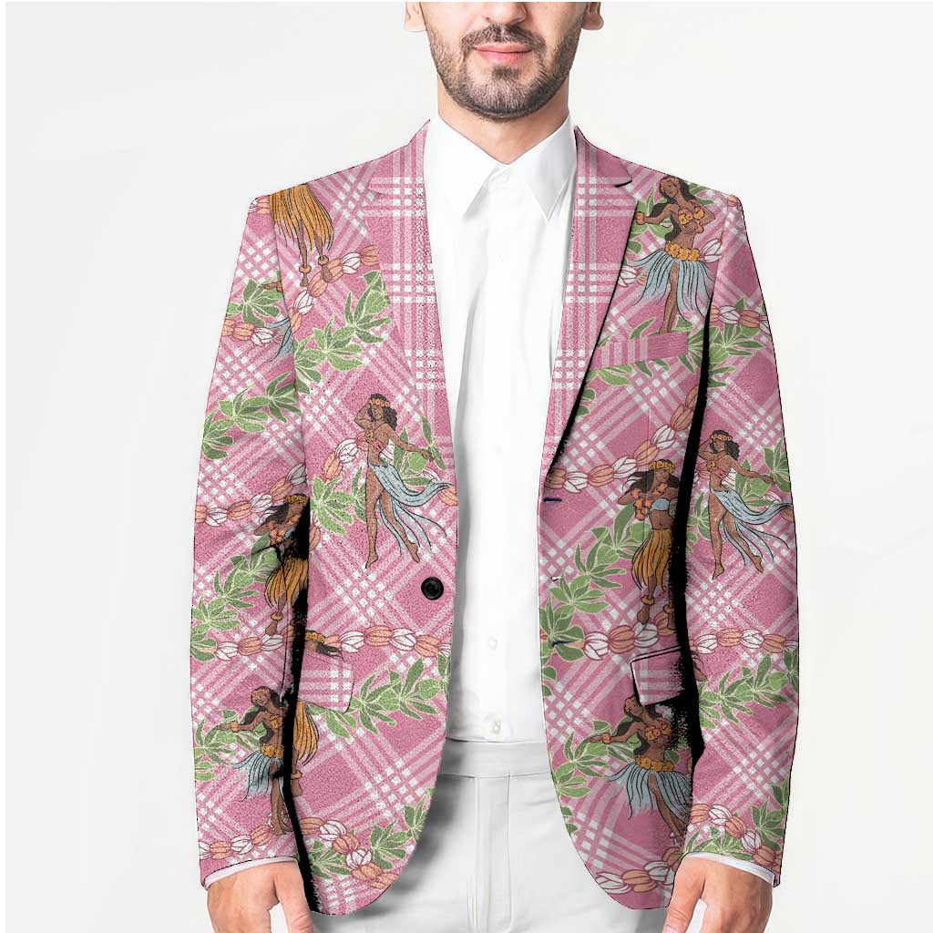Lokelani Pink Palaka Hula Girls Seamless Hawaii Aloha Blazer - Polynesian Pride