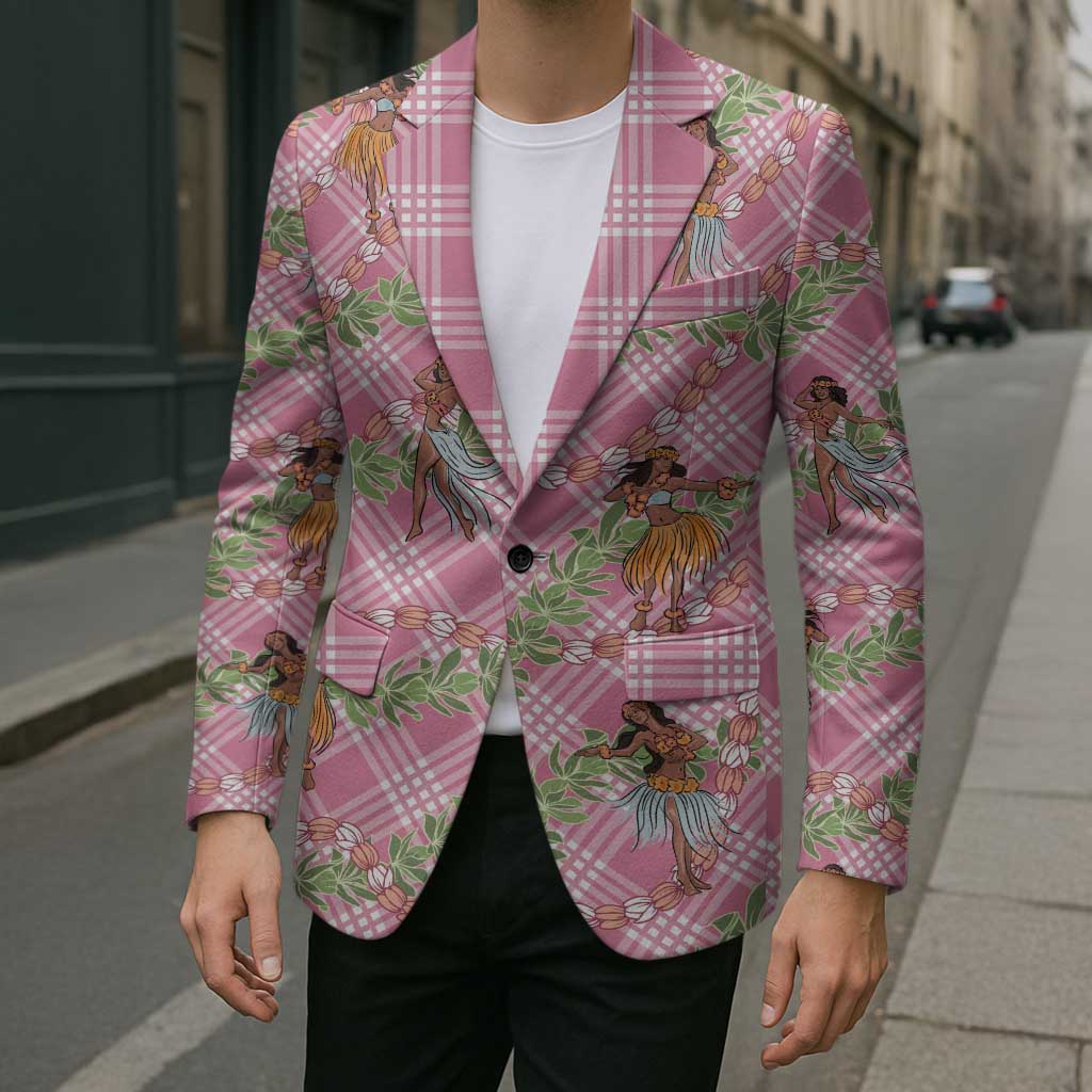 Lokelani Pink Palaka Hula Girls Seamless Hawaii Aloha Blazer - Polynesian Pride