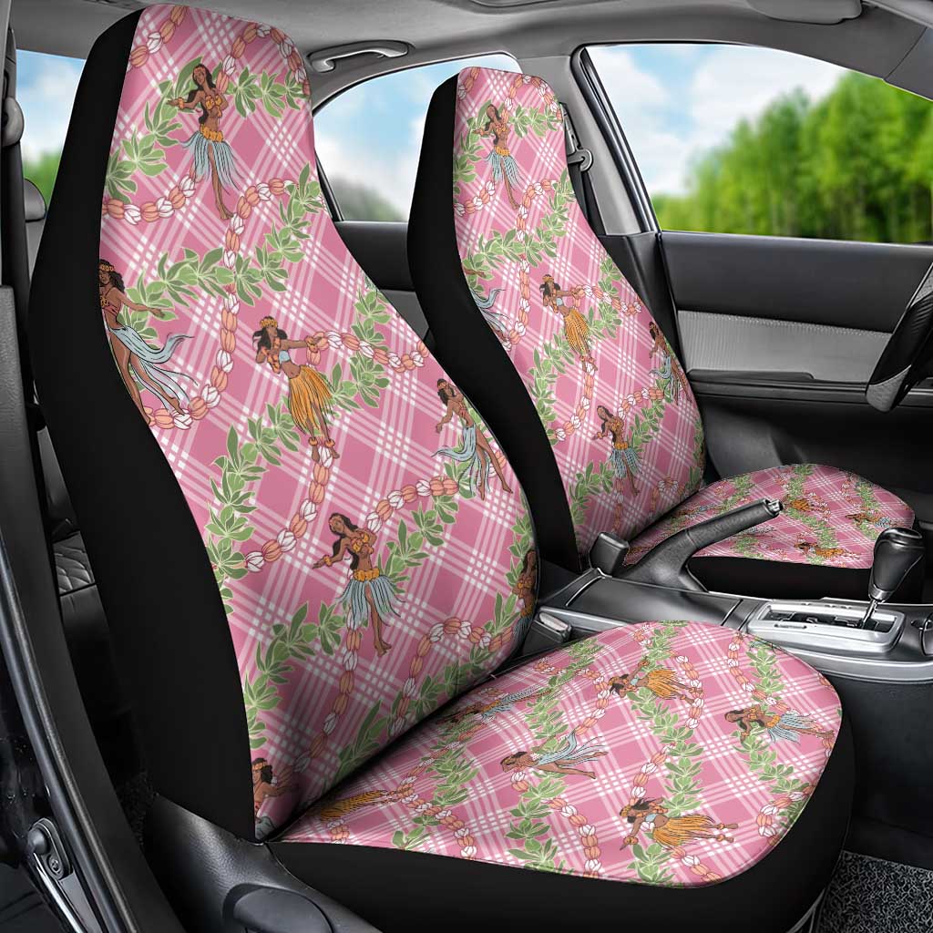 Lokelani Pink Palaka Hula Girls Seamless Hawaii Aloha Car Seat Cover - Polynesian Pride