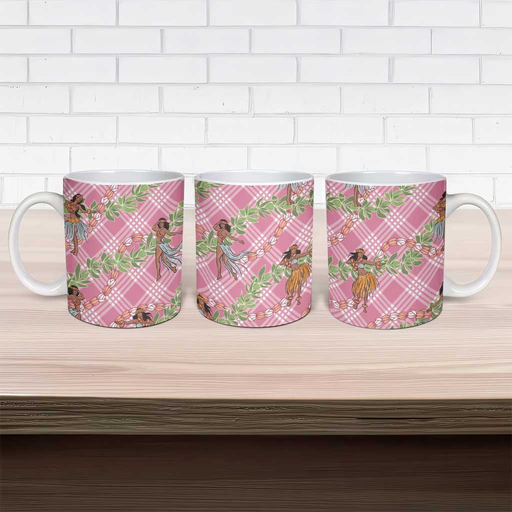 Lokelani Pink Palaka Hula Girls Seamless Hawaii Aloha Ceramic Mug - Polynesian Pride