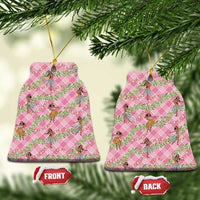 Lokelani Pink Palaka Hula Girls Seamless Hawaii Aloha Ceramic Ornament - Polynesian Pride