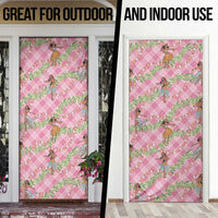 Lokelani Pink Palaka Hula Girls Seamless Hawaii Aloha Door Cover - Polynesian Pride