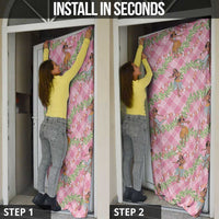 Lokelani Pink Palaka Hula Girls Seamless Hawaii Aloha Door Cover - Polynesian Pride