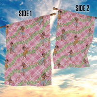Lokelani Pink Palaka Hula Girls Seamless Hawaii Aloha Garden Flag LT7 - Polynesian Pride