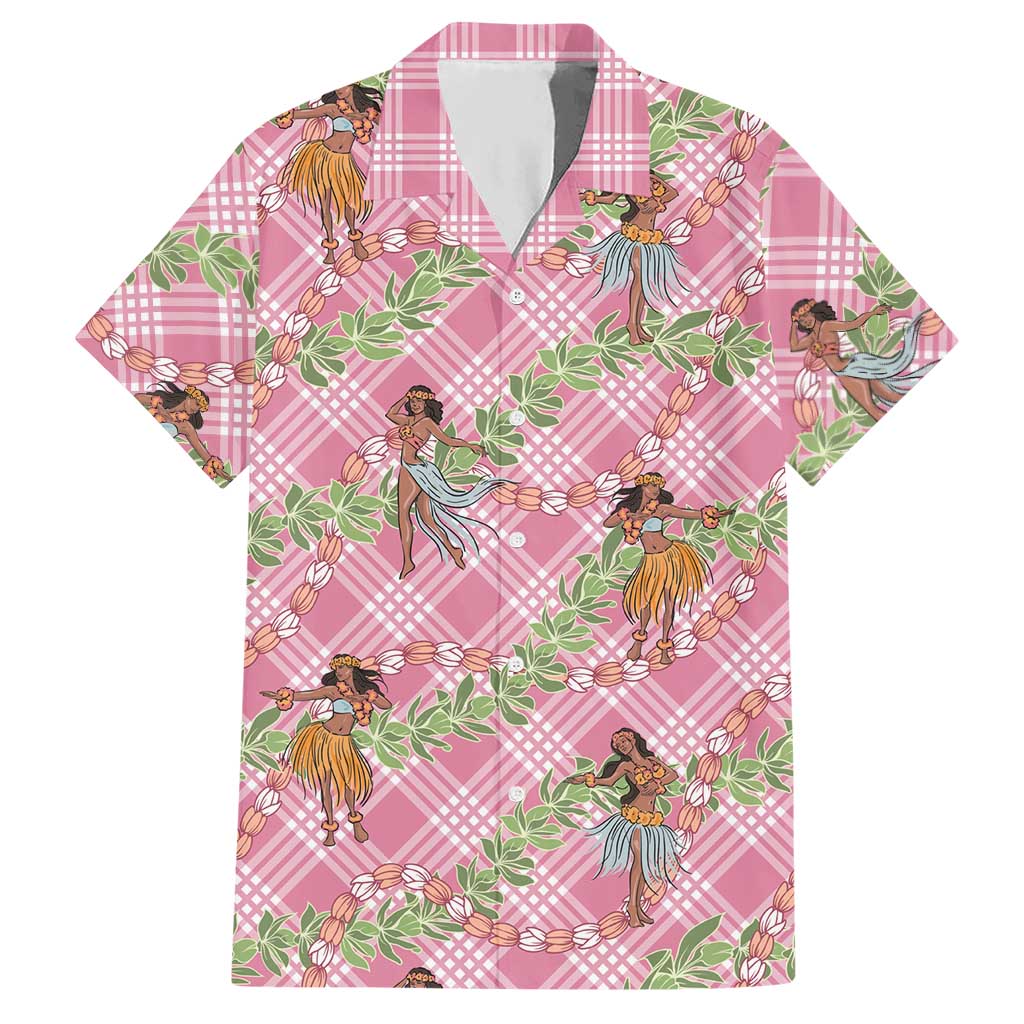 Lokelani Pink Palaka Hula Girls Seamless Hawaii Aloha Hawaiian Shirt LT7 Pink - Polynesian Pride