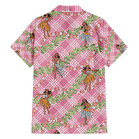 Lokelani Pink Palaka Hula Girls Seamless Hawaii Aloha Hawaiian Shirt - Polynesian Pride