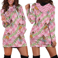 Lokelani Pink Palaka Hula Girls Seamless Hawaii Aloha Hoodie Dress - Polynesian Pride