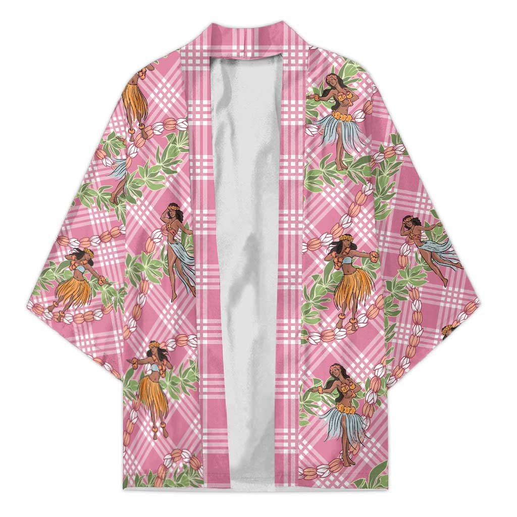 Lokelani Pink Palaka Hula Girls Seamless Hawaii Aloha Kimono - Polynesian Pride
