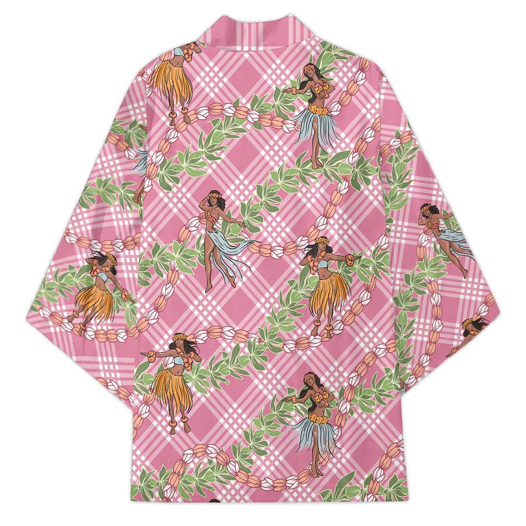 Lokelani Pink Palaka Hula Girls Seamless Hawaii Aloha Kimono - Polynesian Pride