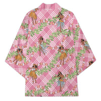 Lokelani Pink Palaka Hula Girls Seamless Hawaii Aloha Kimono - Polynesian Pride