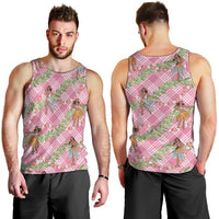 Lokelani Pink Palaka Hula Girls Seamless Hawaii Aloha Men Tank Top - Polynesian Pride