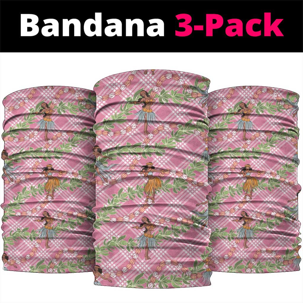 Lokelani Pink Palaka Hula Girls Seamless Hawaii Aloha Neck Gaiter LT7 package One Size: 25*50cm Pink - Polynesian Pride