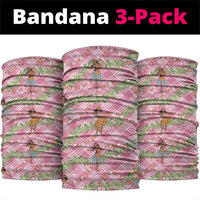 Lokelani Pink Palaka Hula Girls Seamless Hawaii Aloha Neck Gaiter LT7 package One Size: 25*50cm Pink - Polynesian Pride