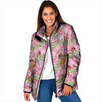 Lokelani Pink Palaka Hula Girls Seamless Hawaii Aloha Padded Jacket - Polynesian Pride