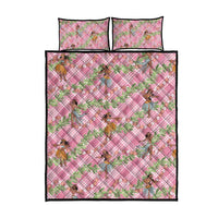 Lokelani Pink Palaka Hula Girls Seamless Hawaii Aloha Quilt Bed Set LT7 - Polynesian Pride