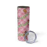 Lokelani Pink Palaka Hula Girls Seamless Hawaii Aloha Skinny Tumbler LT7 - Polynesian Pride