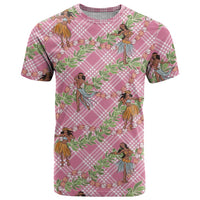Lokelani Pink Palaka Hula Girls Seamless Hawaii Aloha T Shirt - Polynesian Pride