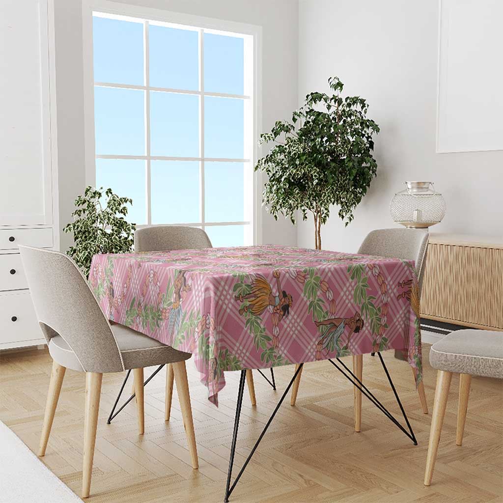 Lokelani Pink Palaka Hula Girls Seamless Hawaii Aloha Tablecloth LT7 - Polynesian Pride