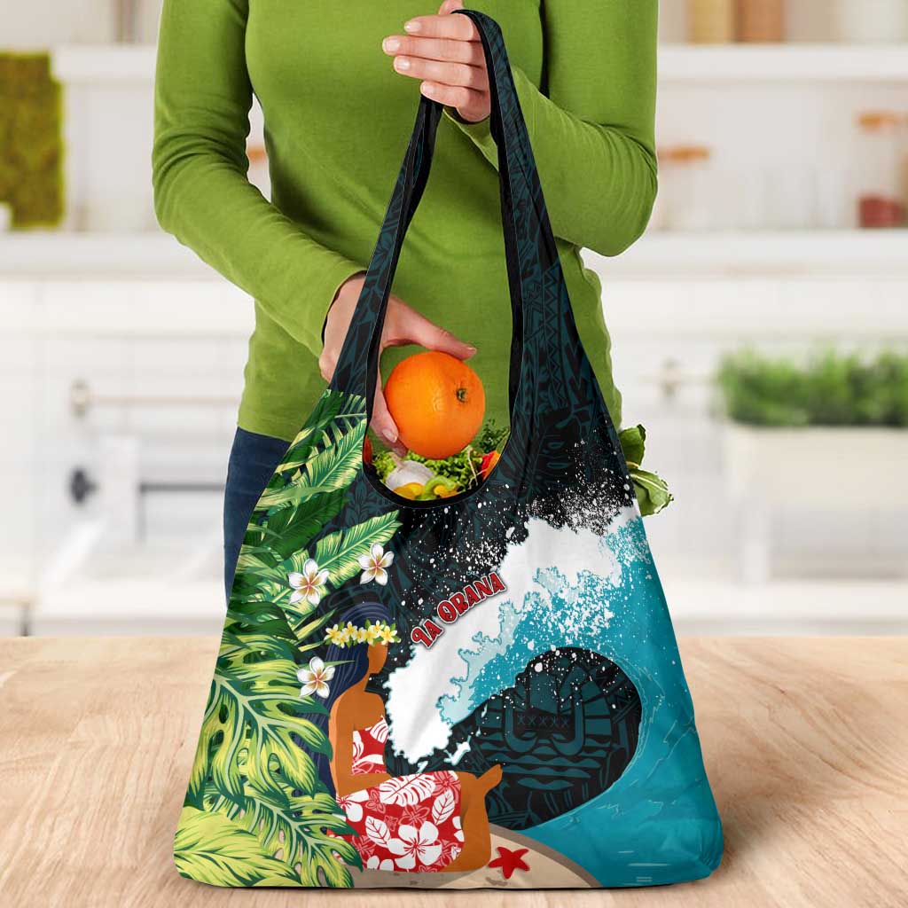 Tahiti Ia Orana Grocery Bag Tahitian Vahine LT7 - Polynesian Pride