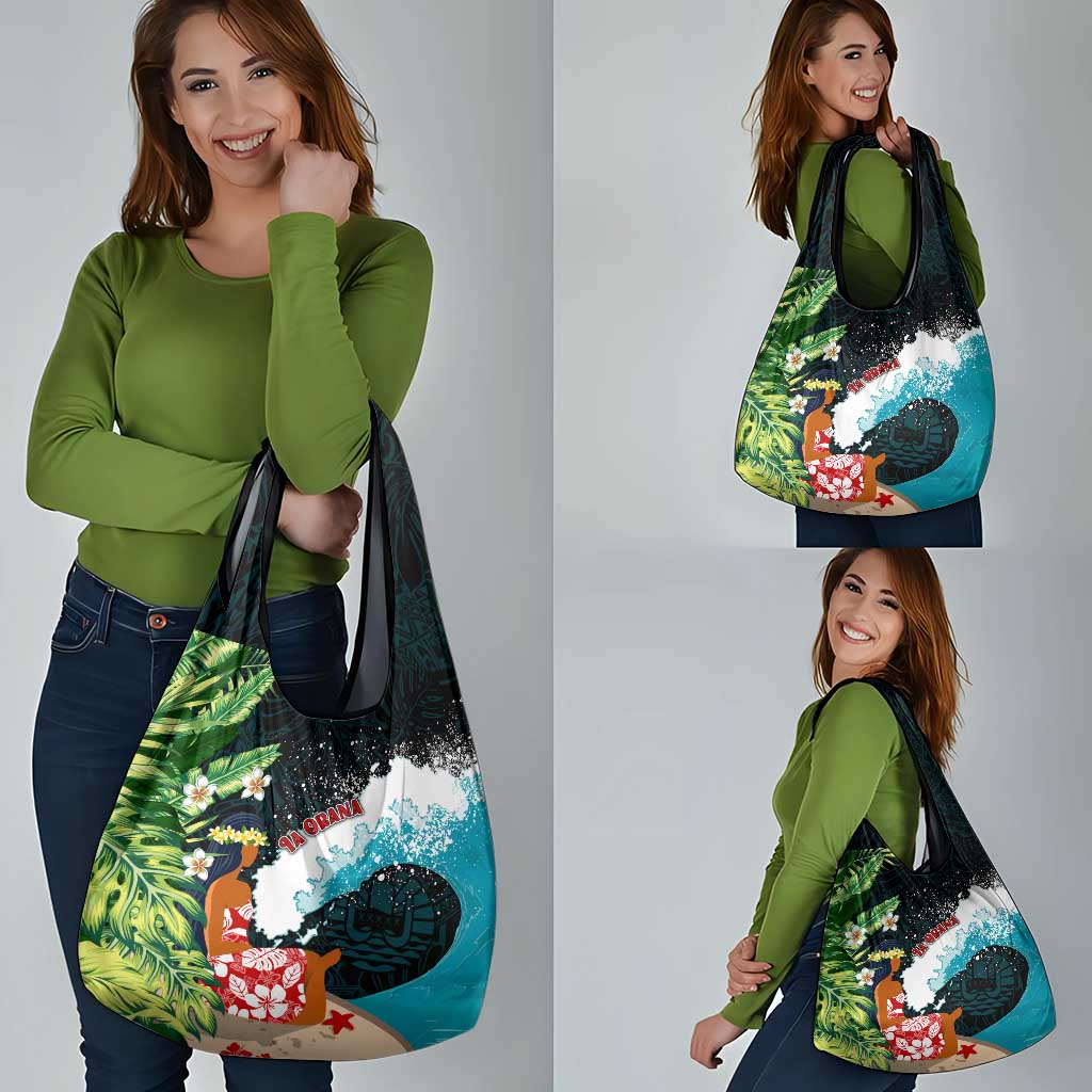 Tahiti Ia Orana Grocery Bag Tahitian Vahine LT7 - Polynesian Pride