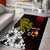 Personalized Papua New Guinea 50th Independence Anniversary Area Rug Oro Tapa Mix Plumeria