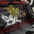 Personalized Papua New Guinea 50th Independence Anniversary Back Car Seat Cover Oro Tapa Mix Plumeria