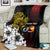 Personalized Papua New Guinea 50th Independence Anniversary Blanket Oro Tapa Mix Plumeria