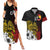 Personalized Papua New Guinea 50th Independence Anniversary Couples Matching Summer Maxi Dress and Hawaiian Shirt Oro Tapa Mix Plumeria