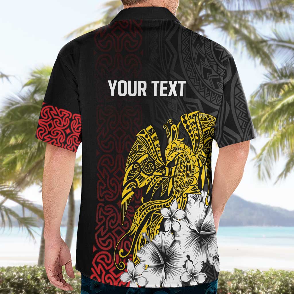 Personalized Papua New Guinea 50th Independence Anniversary Hawaiian Shirt Oro Tapa Mix Plumeria