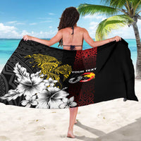 Personalized Papua New Guinea 50th Independence Anniversary Sarong Oro Tapa Mix Plumeria
