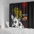 Personalized Papua New Guinea 50th Independence Anniversary Shower Curtain Oro Tapa Mix Plumeria