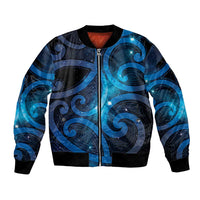 New Zealand Maori Matariki Bomber Jacket Galaxy Kowhaiwhai