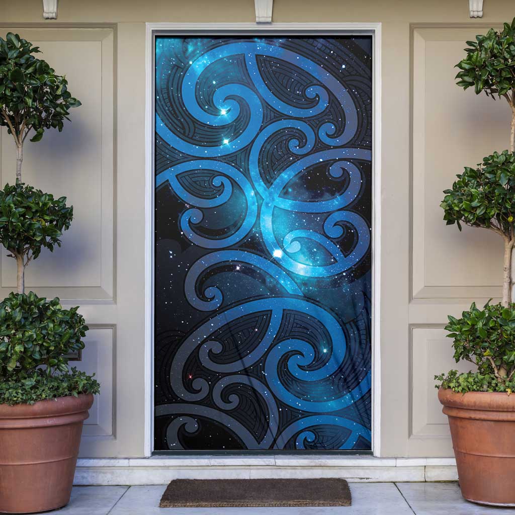 New Zealand Maori Matariki Door Cover Galaxy Kowhaiwhai
