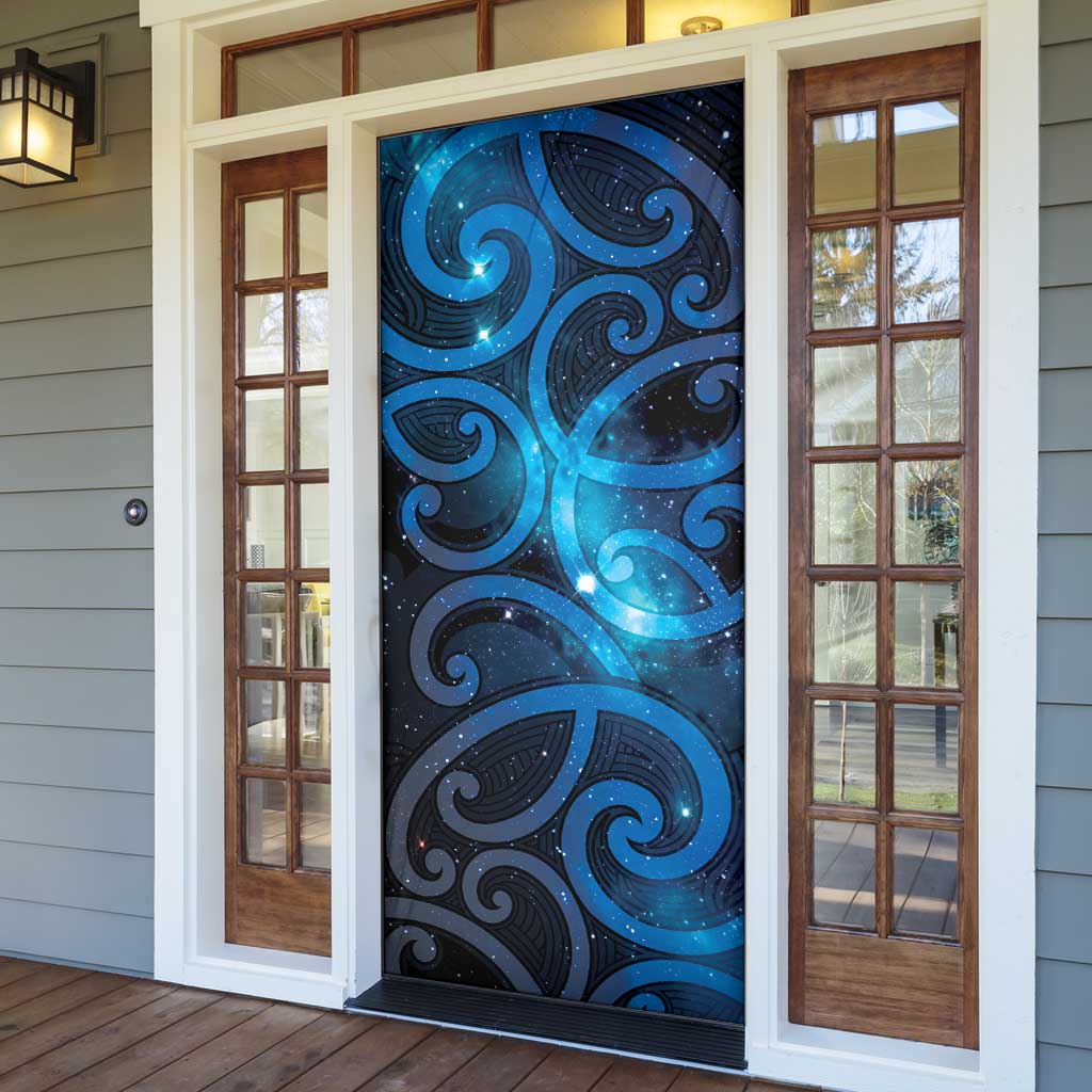 New Zealand Maori Matariki Door Cover Galaxy Kowhaiwhai
