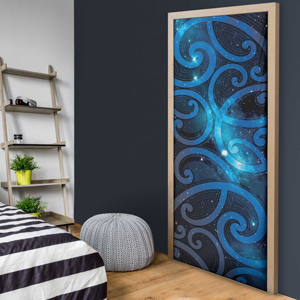 New Zealand Maori Matariki Door Cover Galaxy Kowhaiwhai