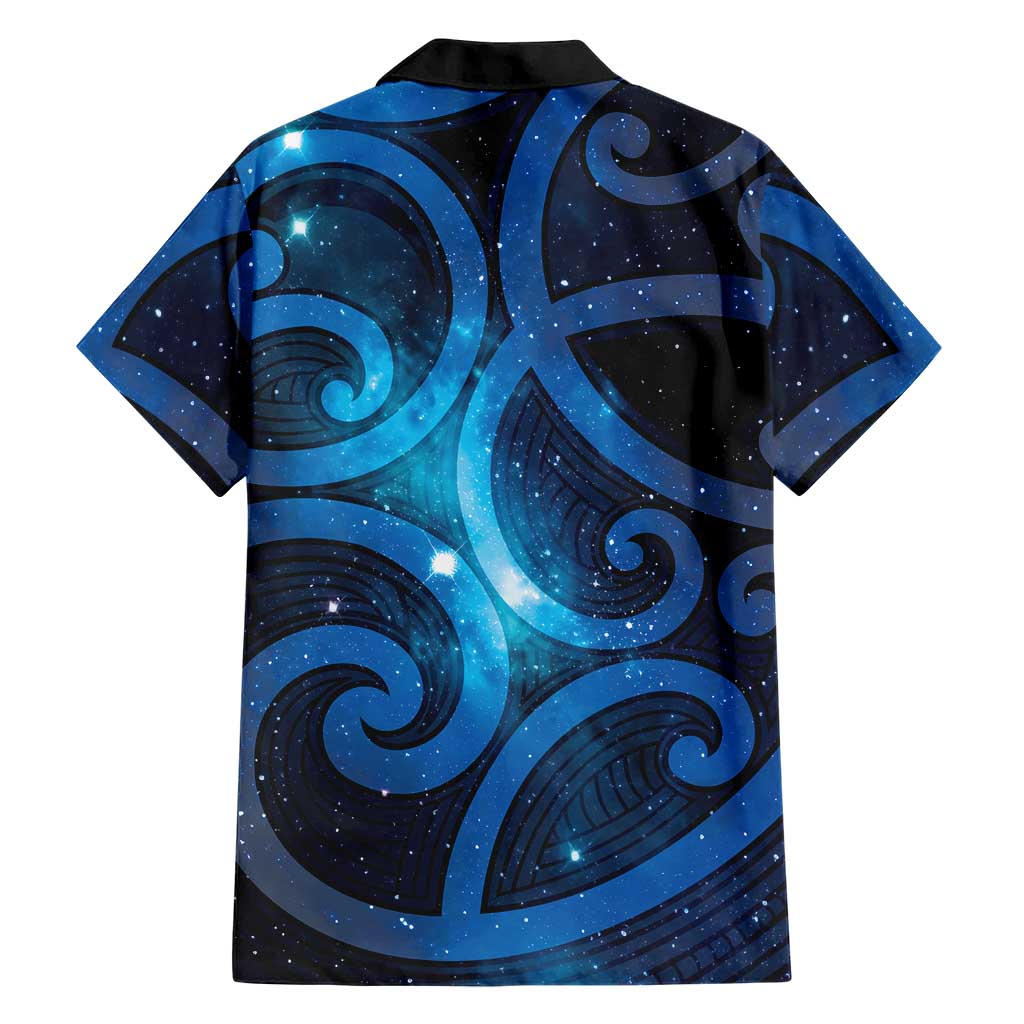 New Zealand Maori Matariki Family Matching Long Sleeve Bodycon Dress and Hawaiian Shirt Galaxy Kowhaiwhai LT7 - Polynesian Pride