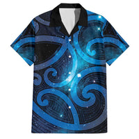 New Zealand Maori Matariki Family Matching Mermaid Dress and Hawaiian Shirt Galaxy Kowhaiwhai LT7 Dad's Shirt - Short Sleeve Galaxy - Polynesian Pride