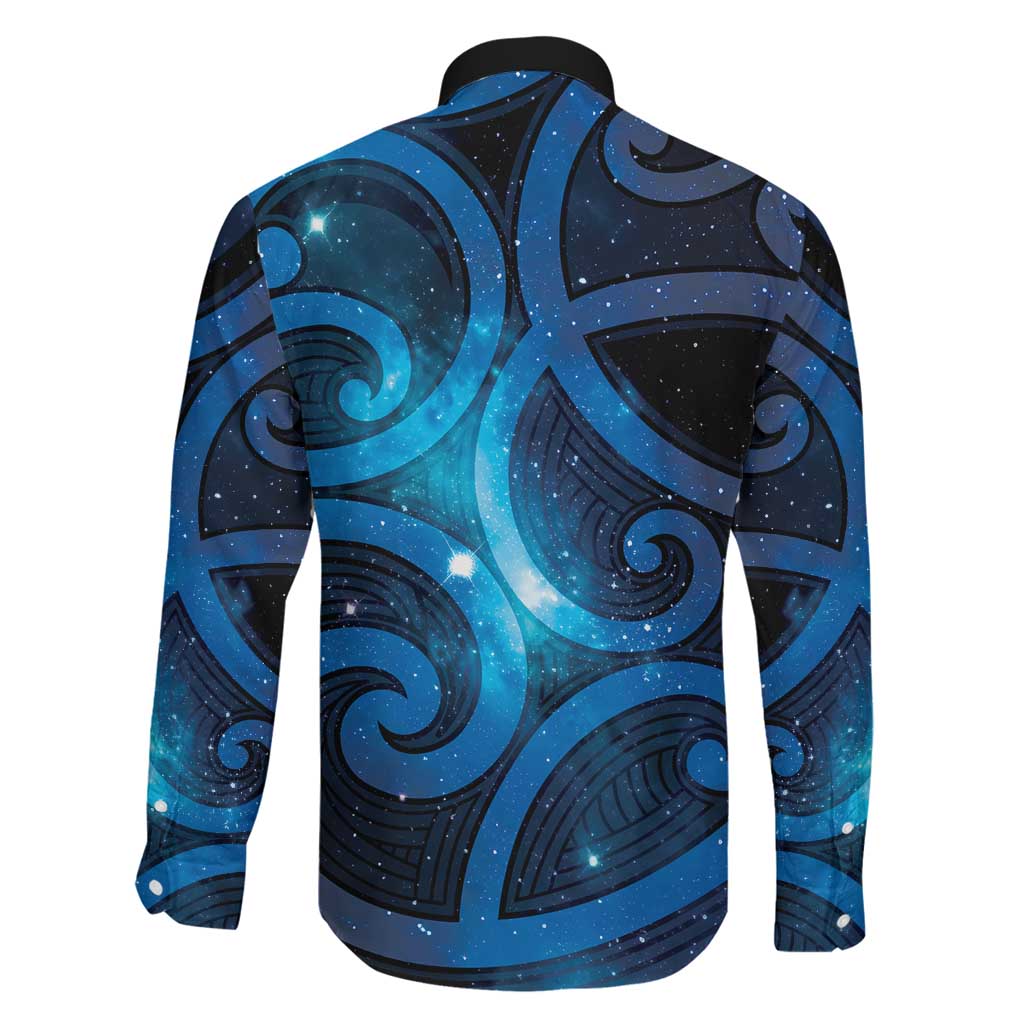 New Zealand Maori Matariki Family Matching Off Shoulder Short Dress and Hawaiian Shirt Galaxy Kowhaiwhai LT7 - Polynesian Pride