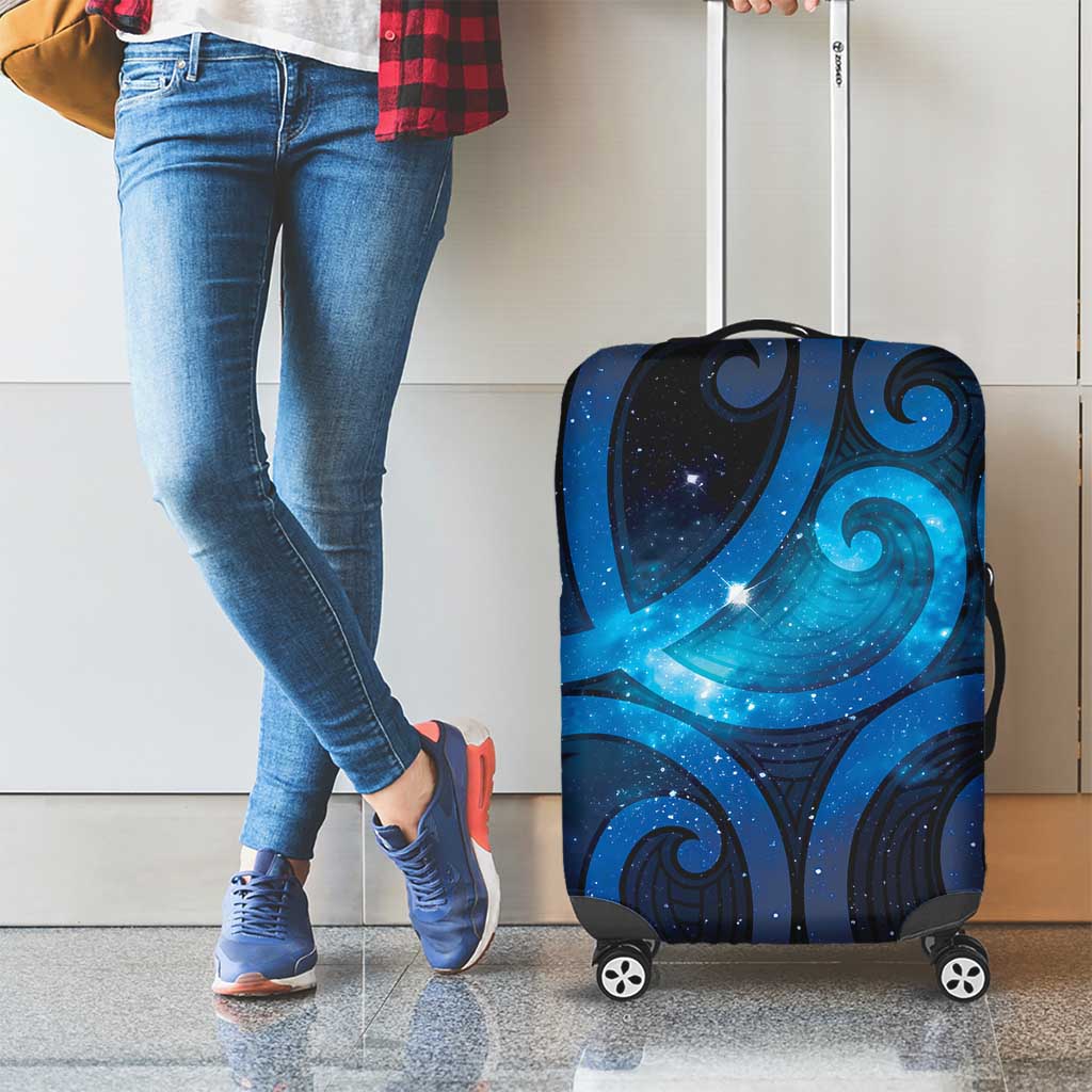New Zealand Maori Matariki Luggage Cover Galaxy Kowhaiwhai