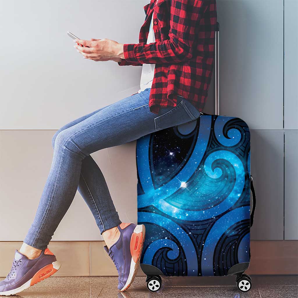 New Zealand Maori Matariki Luggage Cover Galaxy Kowhaiwhai