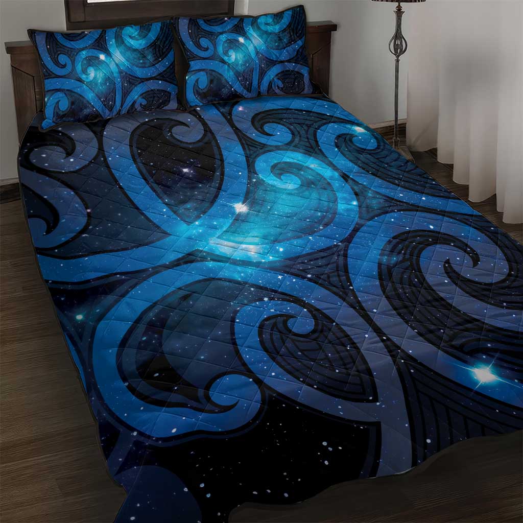 New Zealand Maori Matariki Quilt Bed Set Galaxy Kowhaiwhai