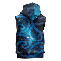 New Zealand Maori Matariki Sleeveless Hoodie Galaxy Kowhaiwhai LT7 - Polynesian Pride