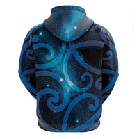 New Zealand Maori Matariki Zip Hoodie Galaxy Kowhaiwhai LT7 - Polynesian Pride