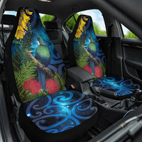 Tui Bird New Zealand Starry Sky Car Seat Cover Maori Koru