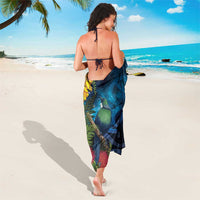 Tui Bird New Zealand Starry Sky Sarong Maori Koru LT7 - Polynesian Pride