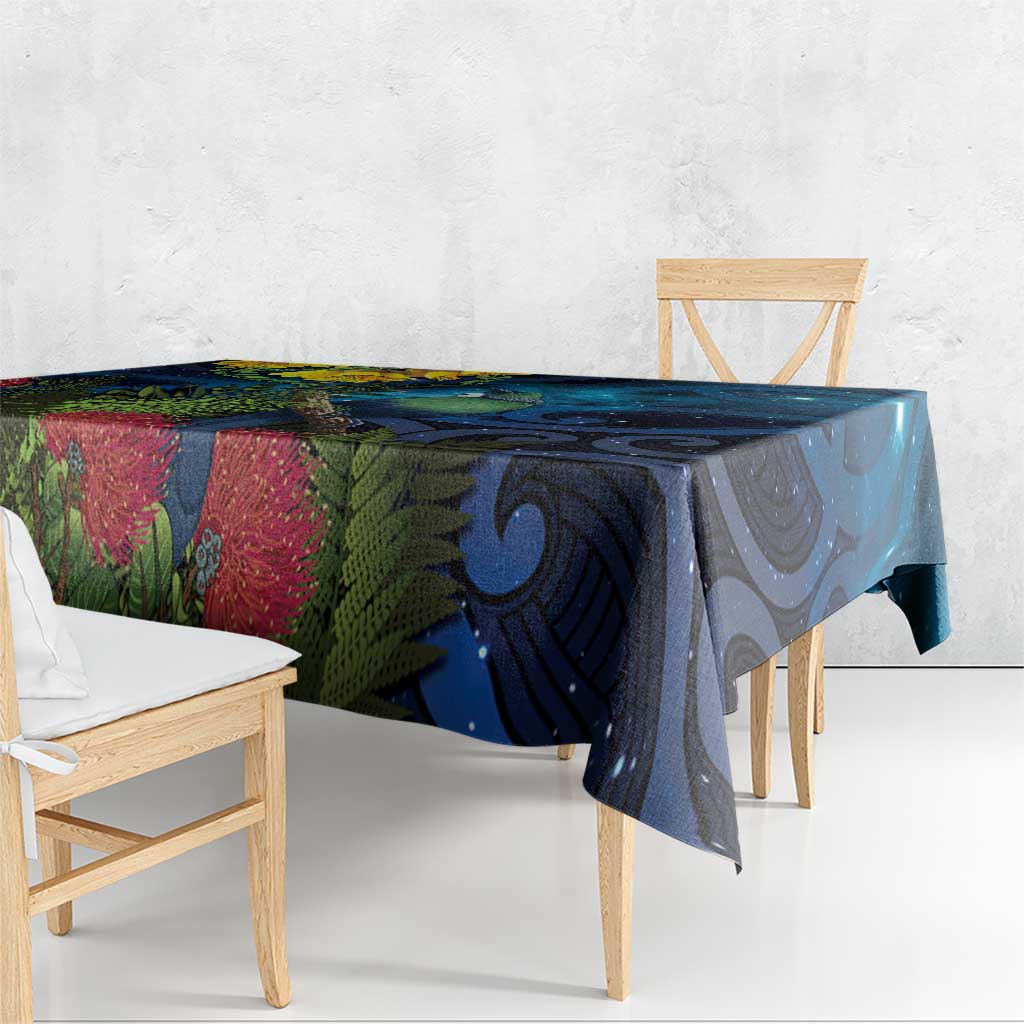Tui Bird New Zealand Starry Sky Tablecloth Maori Koru LT7 - Polynesian Pride