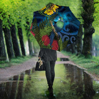 Tui Bird New Zealand Starry Sky Umbrella Maori Koru LT7 - Polynesian Pride
