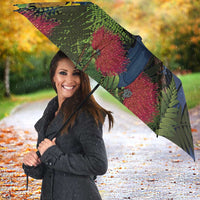 Tui Bird New Zealand Starry Sky Umbrella Maori Koru LT7 - Polynesian Pride
